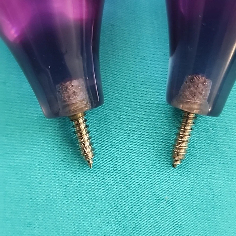 Purple Acrylic Bulbs Drawer Cabinet Pull with Screw
